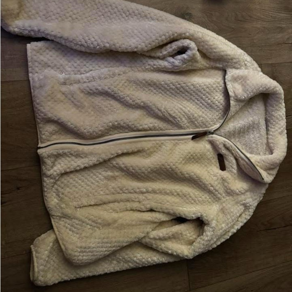 Columbia Cream Sherpa Fleece Zip Jacket